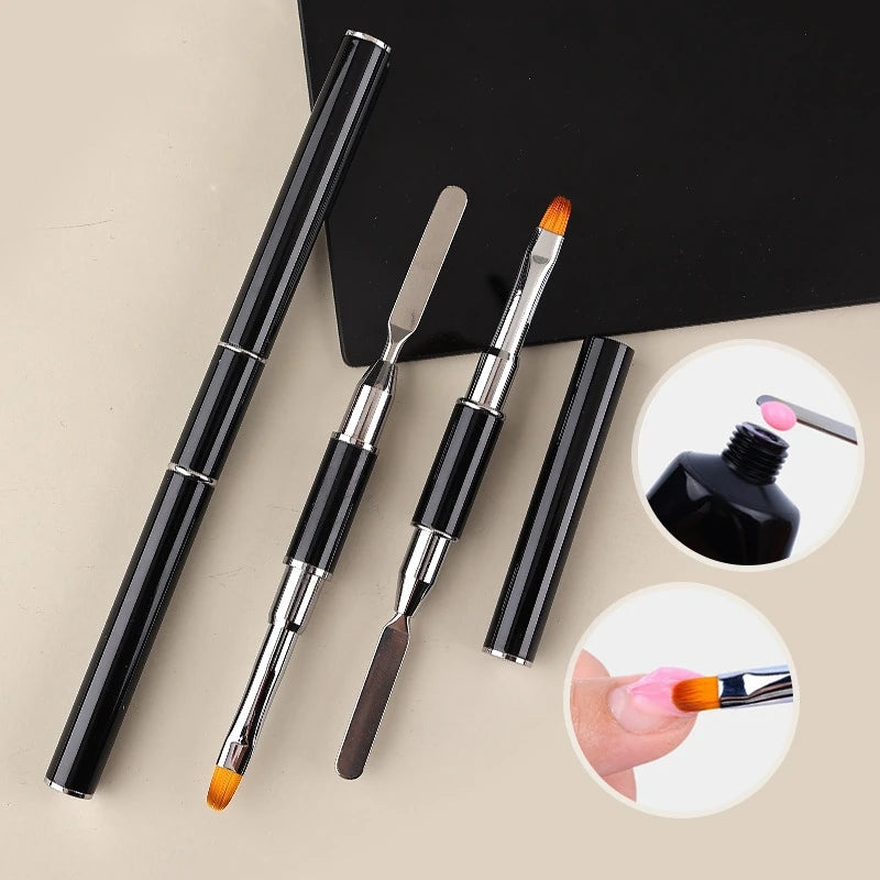 5/10/20/50pcs Gel Nail Brush & Picker 2 in 1 Design Spatula Nail Art Slice Builder Tools Pen for Acrylic Nails Extension Gel